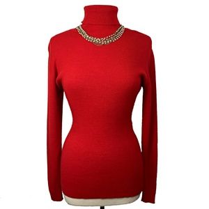 Guy Laroche Vintage Wool Blend Tunic Turtleneck
